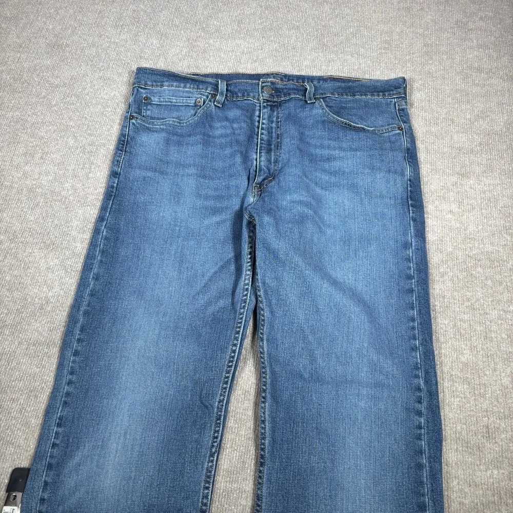 Levis 505 Jeans Mens‎ 38x32 Regular Fit Straight Medium Wash Blue Denim Stretch